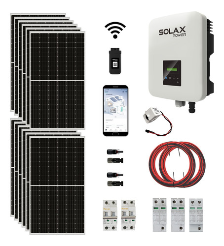 Kit Solar On Grid Inversor 5kw 700kwh/mes Inyección Cero