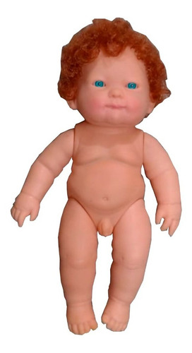 Boneco Menino Ruivo 32 Cm Vinil - Com Genitália