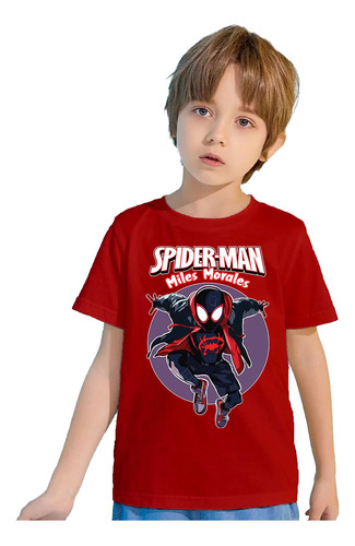 Camiseta Remeras Spiderman Miles Morales En 3 Bellos Colores