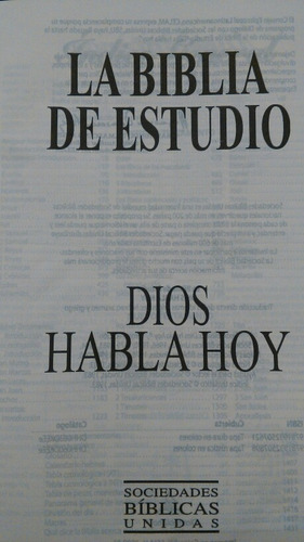 Biblia De Estudio Dios Habla Hoy En Vinil