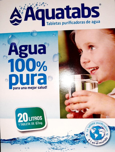 Imagen 9 de 10 de Tableta Pastilla Purificadora De Agua Aquatabs 1 X 20 Litros