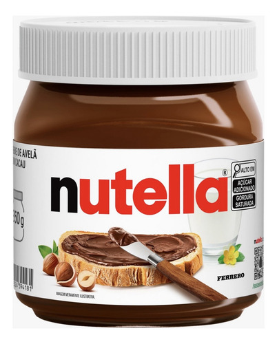 Creme de avelã Nutella 350g 1 unidade ferrero