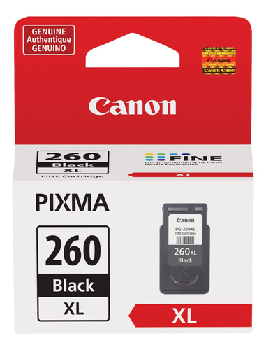 Cartucho De Tinta Negra Canon Pg-260xl, Compatible Con Impre