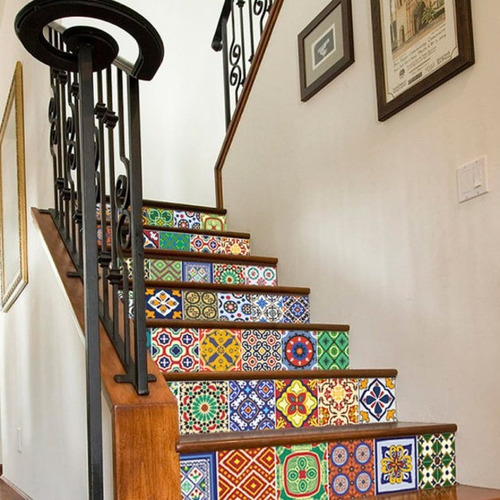 Azulejo Hidráulico Adhesivo C/u 15 X 15 Cm (set X 6) Varios