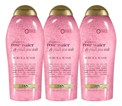 Exfoliante Y Gel De Baño Rose Water Ogx