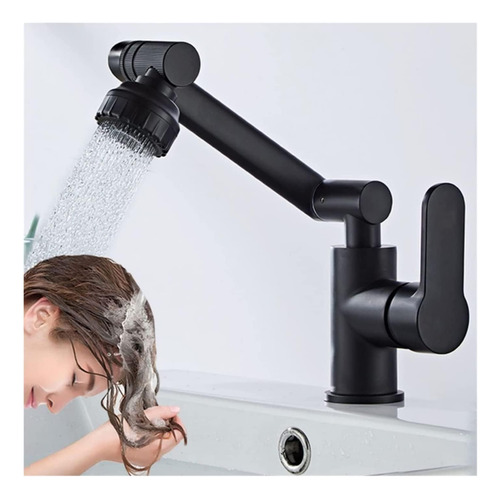 Llave Mezcladora Monomando Para Lavabo Baño Giratorio 1080°