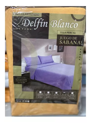 Juego Sabanas Delfin Blanco Queen Size 160x200 Envio Gratis!