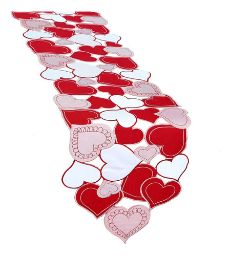 Simhomsen Bordado Love Heart Table Runner Para El Día De San