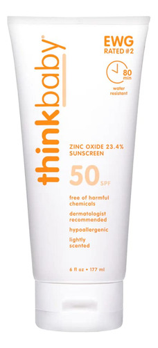 Thinkbaby Safe Sunscreen Spf 50+ - 6oz Family Size