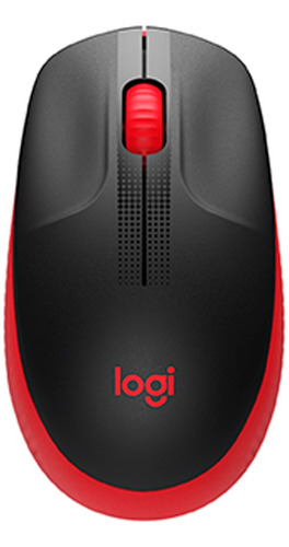 Mouse Logitech Inalámbrico M190 Negro - Rojo