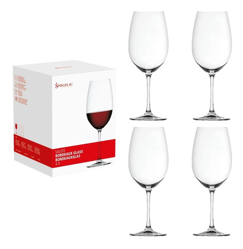 Set X4 Copa Burdeos Cristal 710 Ml Spiegelau Linea Salute