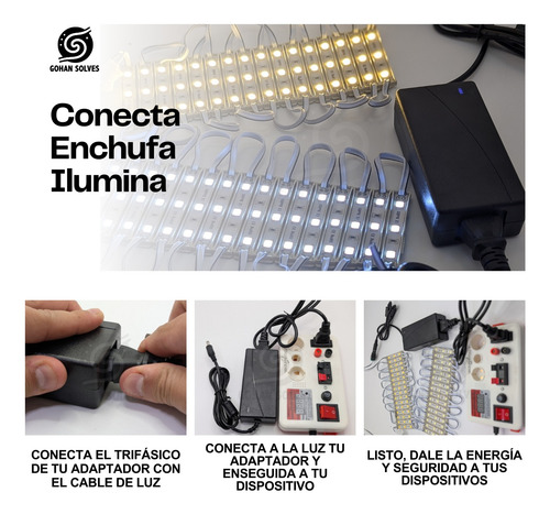 10 Adaptadores Eliminador Fuente Cargador Conectores 12v 5a