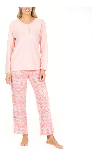 Pijama Mujer Lady Genny Micropolar Estampado Ab