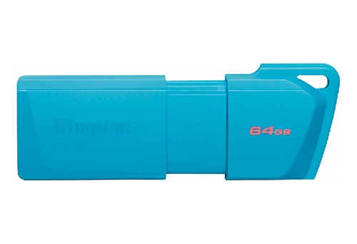 Pendrive Usb 3.2 64gb Kingston Exodia M Neon Aqua Blue Azul