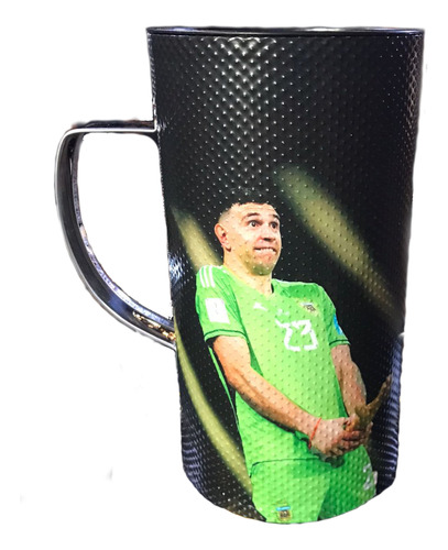 Guiro Vaso Con Raspador 3/4 Litros Argentina Messi Seleccion