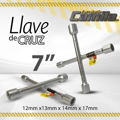 Llave De Cruz 7  Security / 12mmx13mmx14mmx17mm/ (10025)