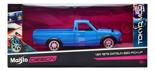 Datsun 620 Pick-up 1973 Tokyo Mod Desing Escala 1:24 Maisto Color Azul