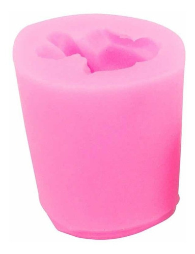 Molde Silicón Gato Sentado Jabon Velas Pasta Flexible Color Rosa