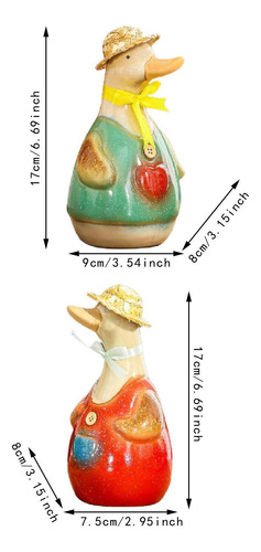 2x Estatuas De De Cerámica Figuras De Animales Lindas