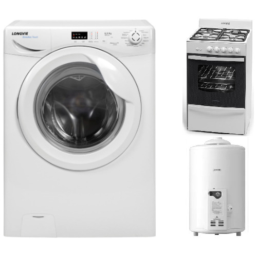 Combo40 Lavarropas L16508 +cocina 13331bf +termo Gas T3050pf