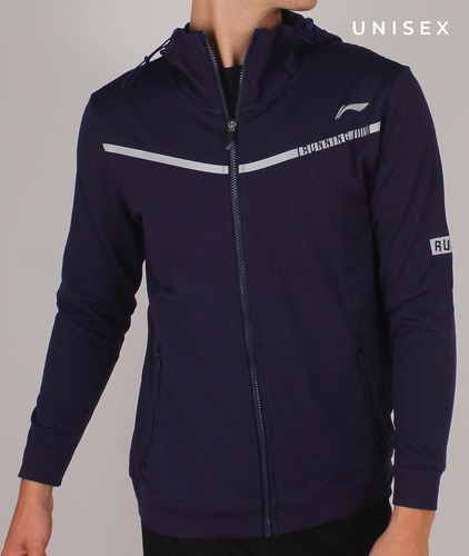 Sudadera Li-ning Original Cierre Hoodie Azul Nuevo Fpx