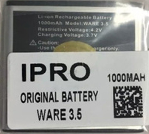 Batería Ipro Ware Wave 3.5 1000mah 30d Gtía Tienda