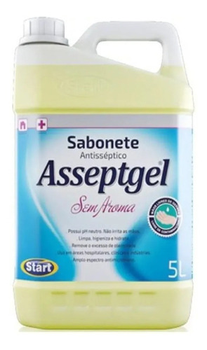 Sabonete Antisseptico Asseptgel Sem Aroma - Galão 5 Litros