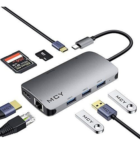 Adaptador Multipuerto Mcy Usb C Hub 8 En 1 