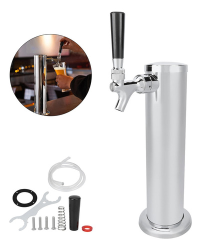 Torre Cerveza Acero Inoxidable Con Dispensador Un Solo Grifo