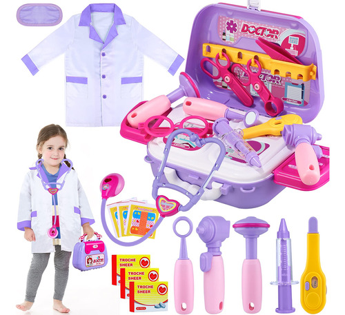 Ginmic Kit De Juego Mdico Para Nios, Juego De Doctor De 22