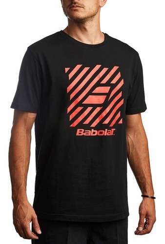 Remera Babolat Big Logo Padel Tenis Algodón Hombre Deportiva