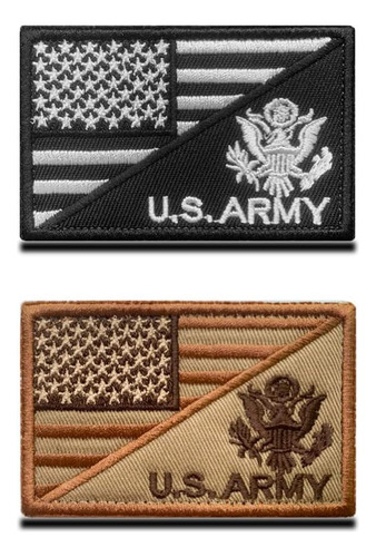 2 Piezas Parche De Bandera De Estados Unidos/ejército,...