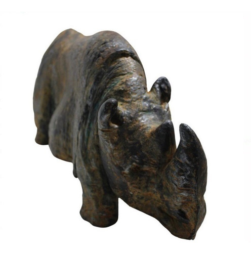 Estatua Rinoceronte Decoración Figura En Ziña 