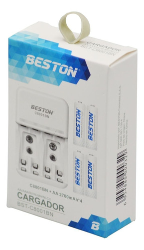 4 Baterías Pilas Recargables Aa 2700 Mah Beston + Cargador