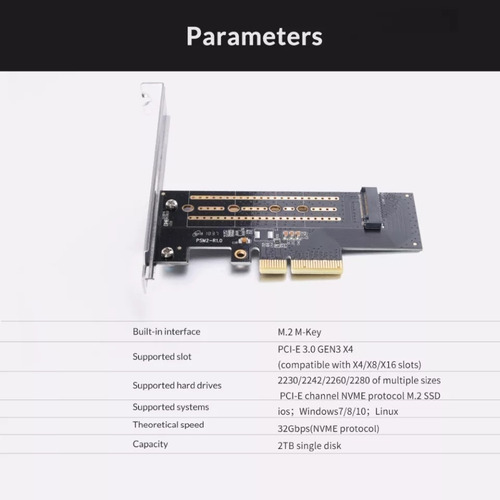 Imagen 9 de 10 de Tarjeta Pci Express 3.0x4 Para Ssd M.2 Nvme Adaptador Ugreen