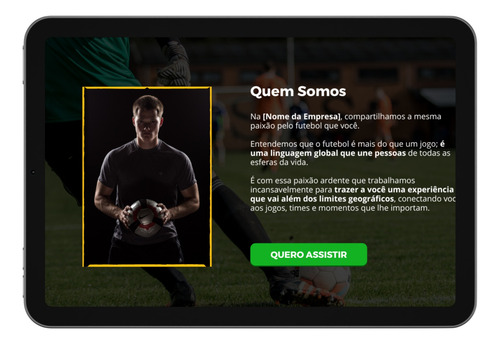 Mini Site Editável No Canva Para Iptv De Futebol