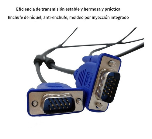 Imagen 5 de 7 de Cable De Monitor Vga A Vga De 1.5 Metros Para Laptop O Pc