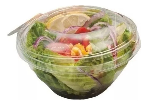 Ensaladera Descartable Con Tapa Con Precinto Seguridad X 200