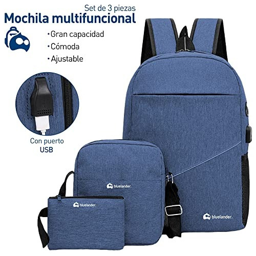 10 Sets Mochila Para Laptop Con Mochila Cruzada Y Lapicera