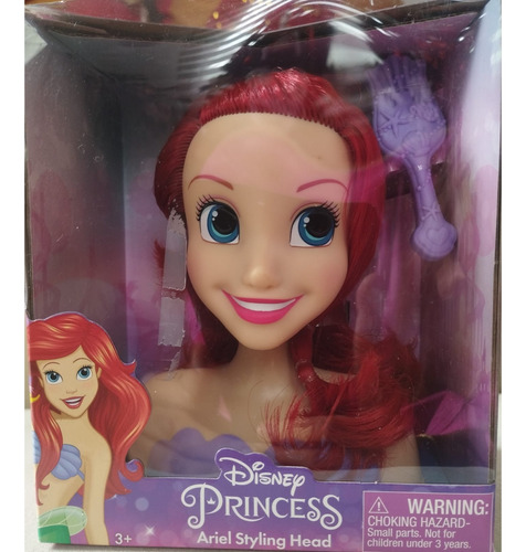 Disney Princesa Rapunzel Cabeza De Muñeca Para Peinar, Ariel (Reacondicionado)