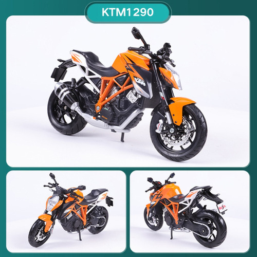 Ktm 1290 Super Duke R Miniatura Metal Moto Con Base 1/12
