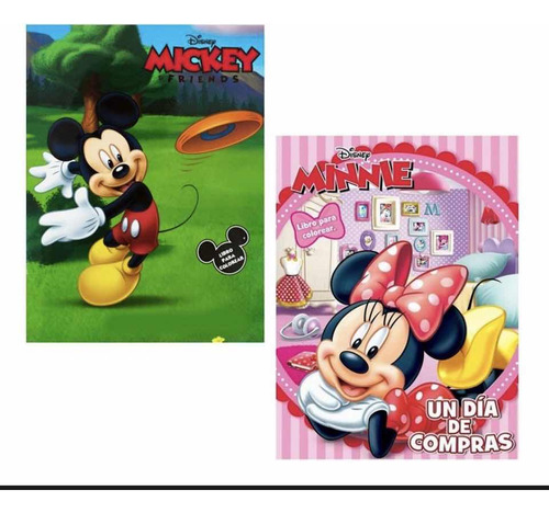 Mickey 15 Libros Con Crayolas Minnie Libros Para Colorear