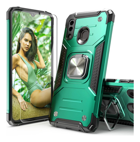 Funda Para Galaxy A20 Galaxy A30 Verde Oscuro Uso Rudo