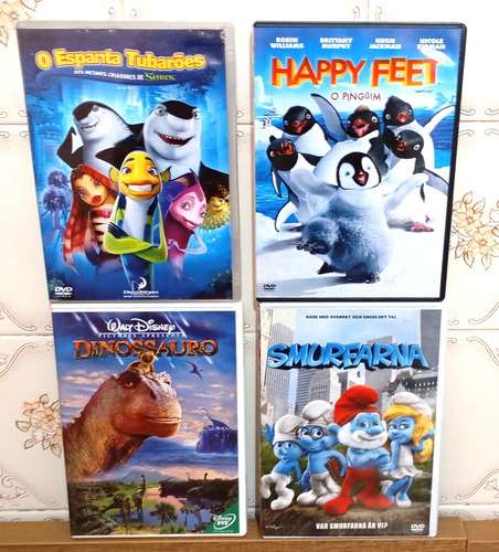 Combo C/ 04 Dvds Desenho Infantil - Originais (Usado)