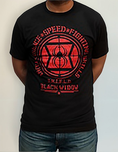 Playera Black Widow Skills Algodón Talla Chica