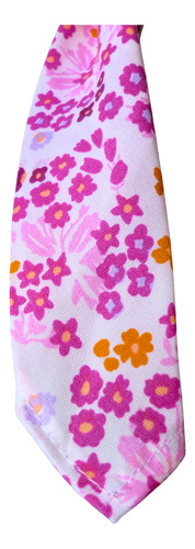 Pañuelo Gaucho Cuello Floreado Rosa Estampado Flores Único