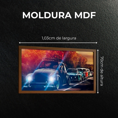 Quadro Luminoso Decorativo Com Led 103x70cm Mdf Quarto Sala