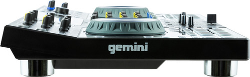 Controlador Dj Independiente Con 2 Decks Gemini Sdj-4000 Color Negro