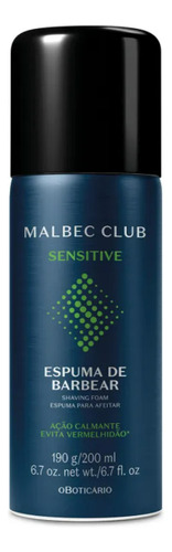 Espuma De Barbear Malbec Club Sensitive O Boticário 190g