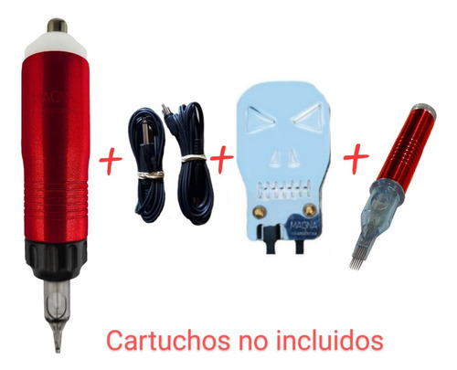 Tatuadora Pen+cables+pedal+handpoke Regulable Para Cartucho